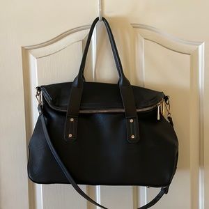 Topshop black large travel bag satchel
